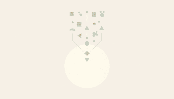 Abstrakte Darstellung von gebündeltem Kapital in einem Fonds, minimalistisches Design