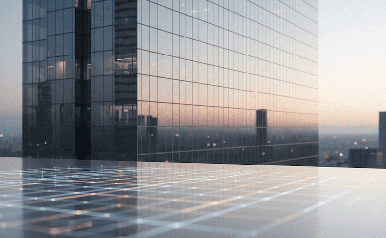 Abstrakte Darstellung von technologischem Fortschritt und wirtschaftlicher Dynamik in den USA.