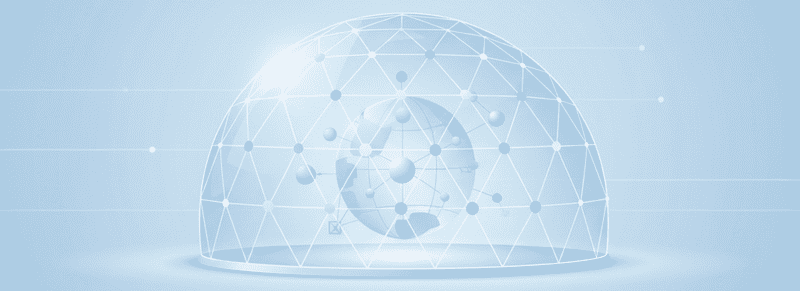 Abstraktes Pastellbild zu Sicherheit und Stabilität als Themen-Satellit im Core-Satellite-Portfolio 2026.